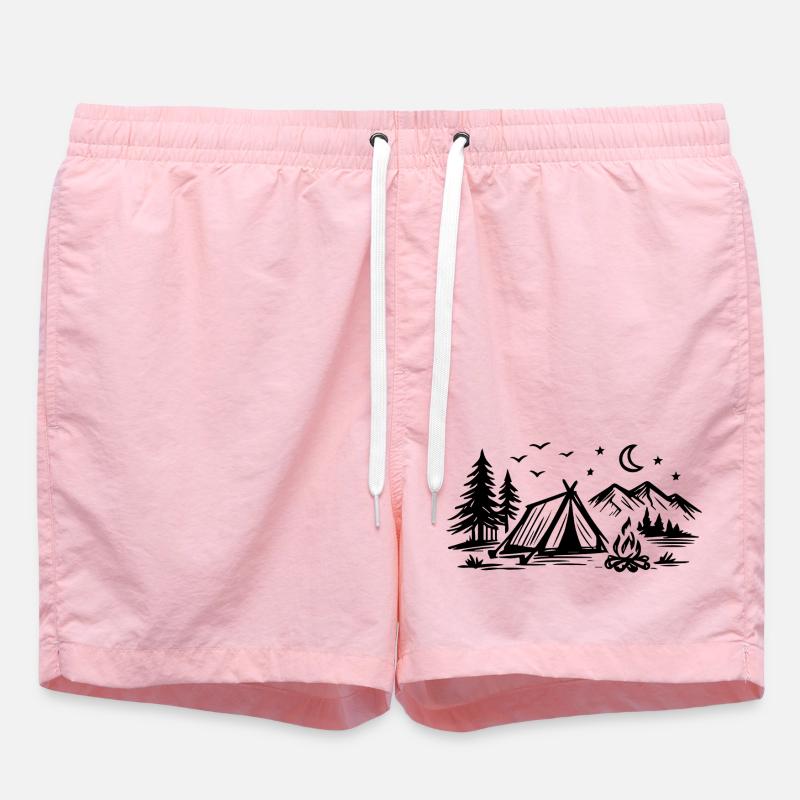 Camping Tent - Swim Trunks - pink