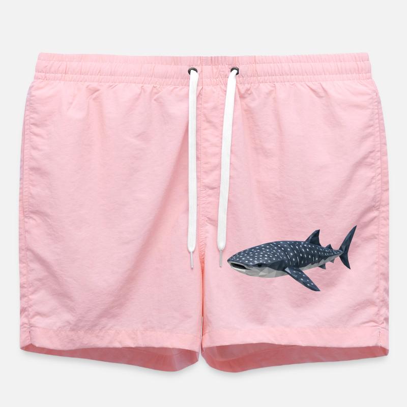 Requin-baleine polygonal – Art géométrique - Short de bain - rose
