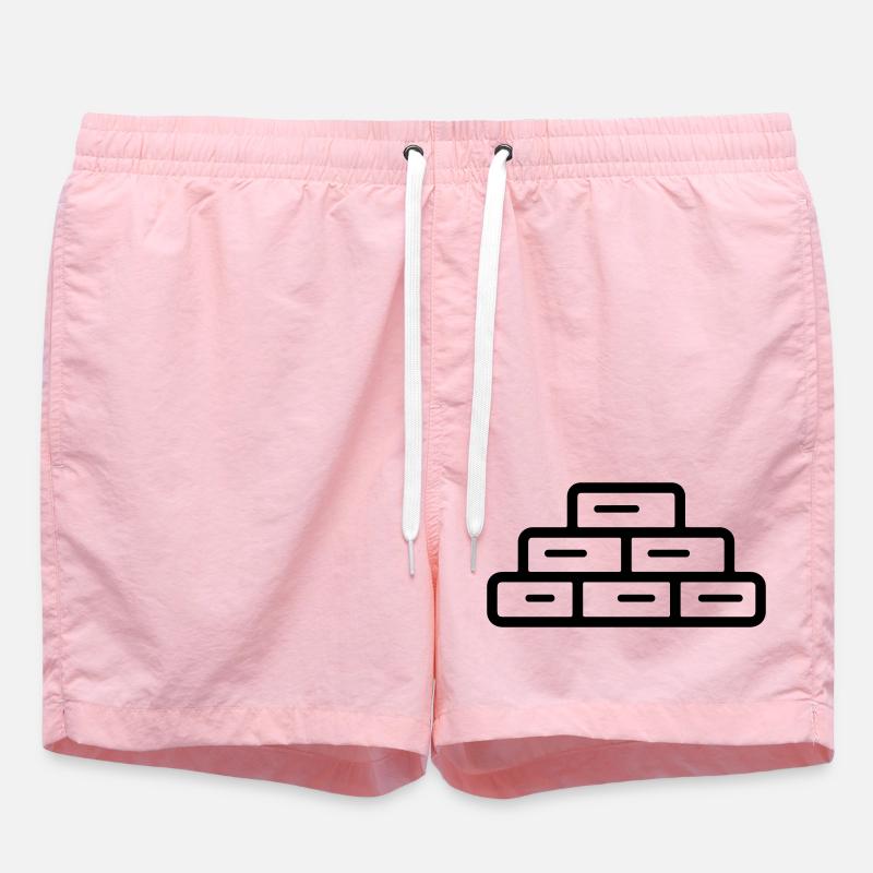 brique - Short de bain - rose