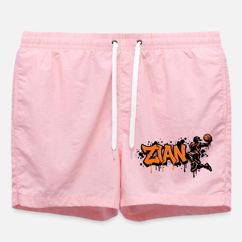 Zian Graffiti Dunk Orange - Badeshorts - Pink