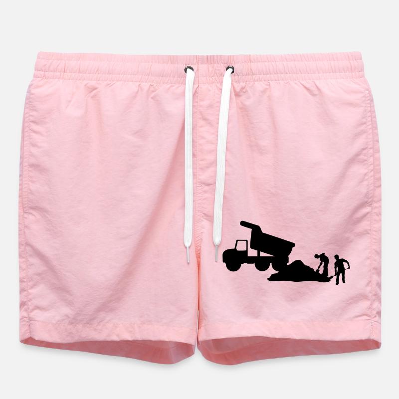 Bauteam – Baggerteam - Badeshorts - Pink