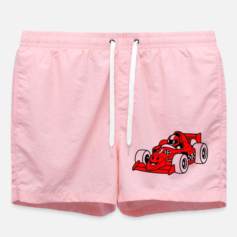 Racing Car Child - Swim Trunks - pink