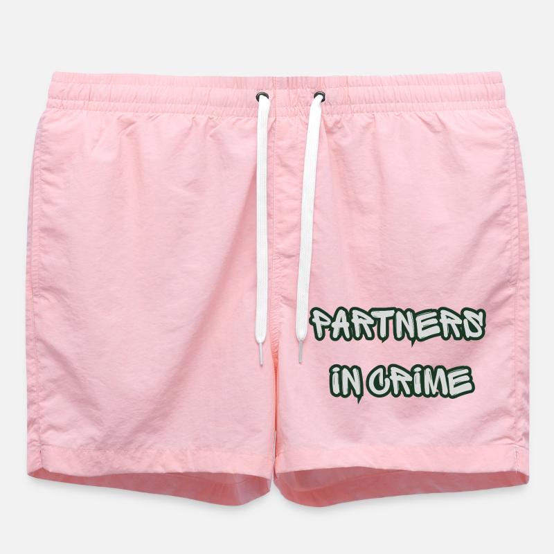 Complices dans le Crime Graffiti - Short de bain - rose