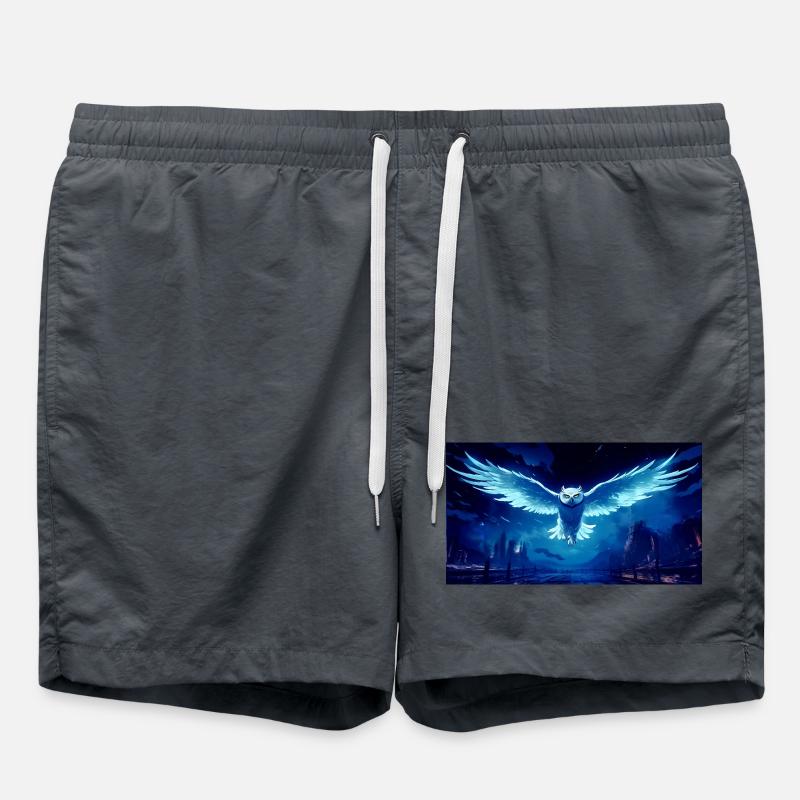 Blue Night Owl Flight - Swim Trunks - undefined