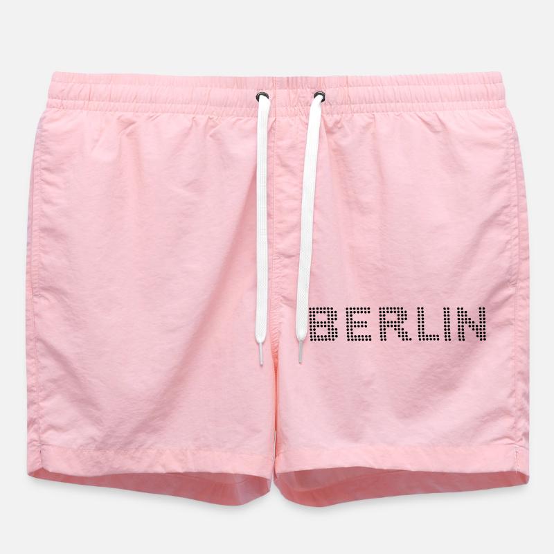 BERLIN Dot font - Swim Trunks - pink