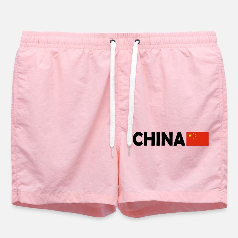 Chine - Short de bain - rose