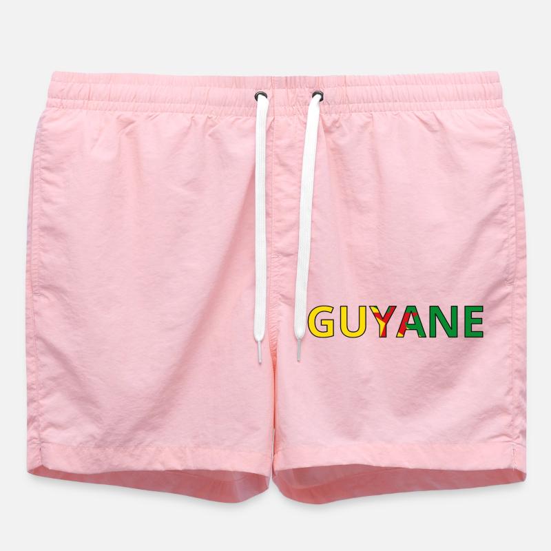 Drapeau Guyane - Short de bain - rose