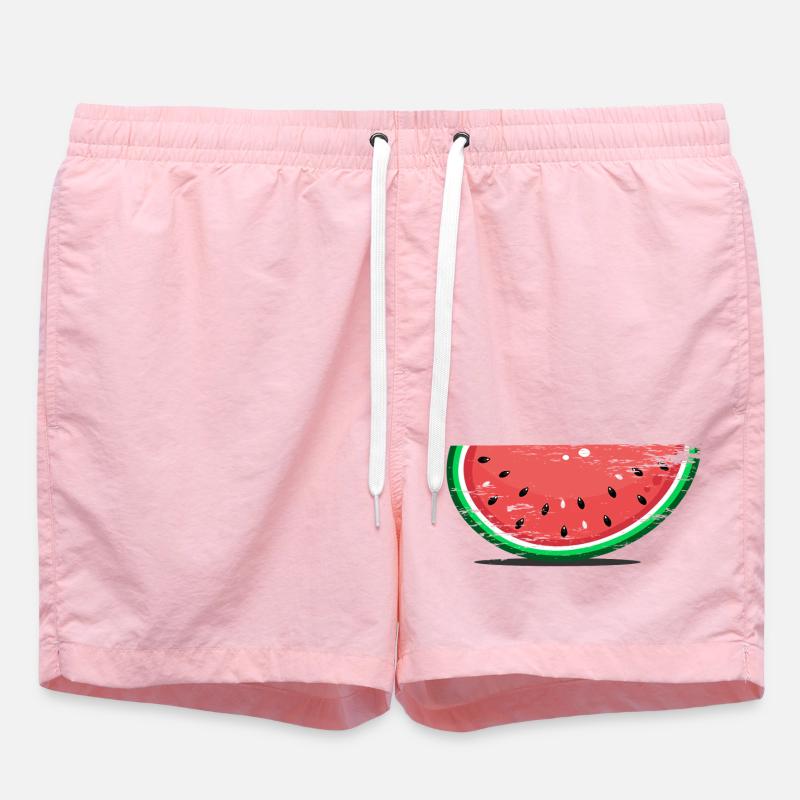 Watermelon Design Slice Used - Swim Trunks - pink