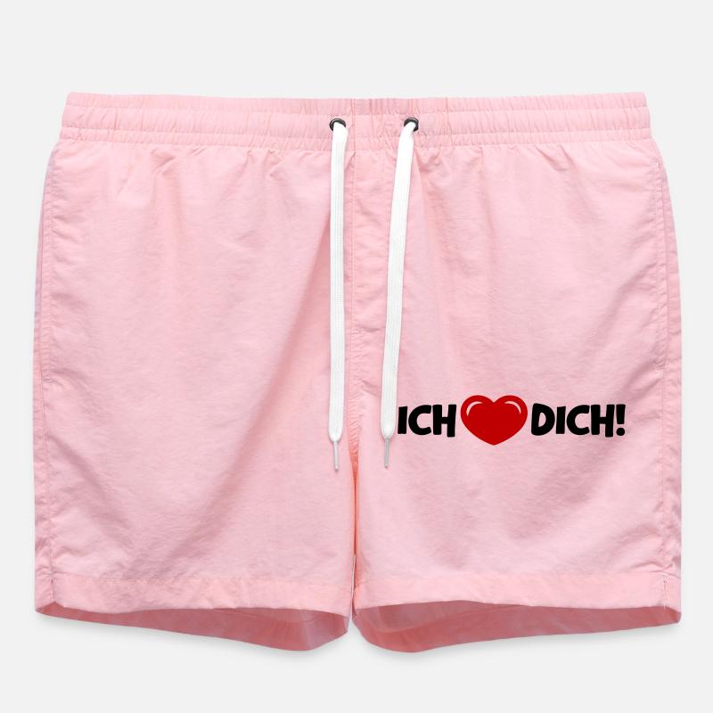 Je t’aime cœur Preuve d’amour - Short de bain - rose