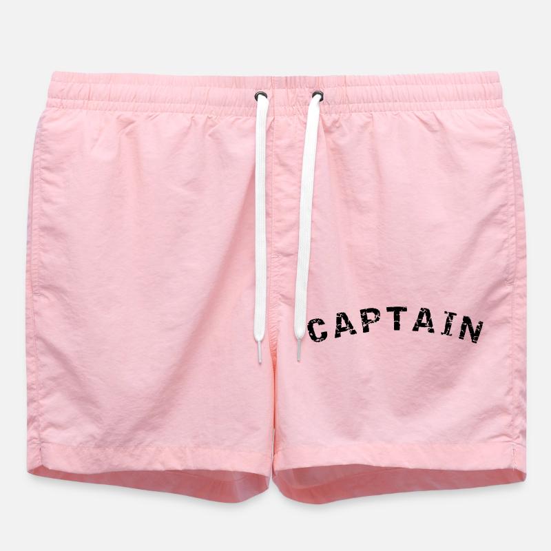 Captain style design - Swim Trunks - pink