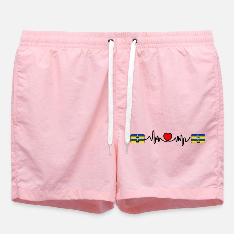 Ameland Pulse Logo – Island Style - Swim Trunks - pink