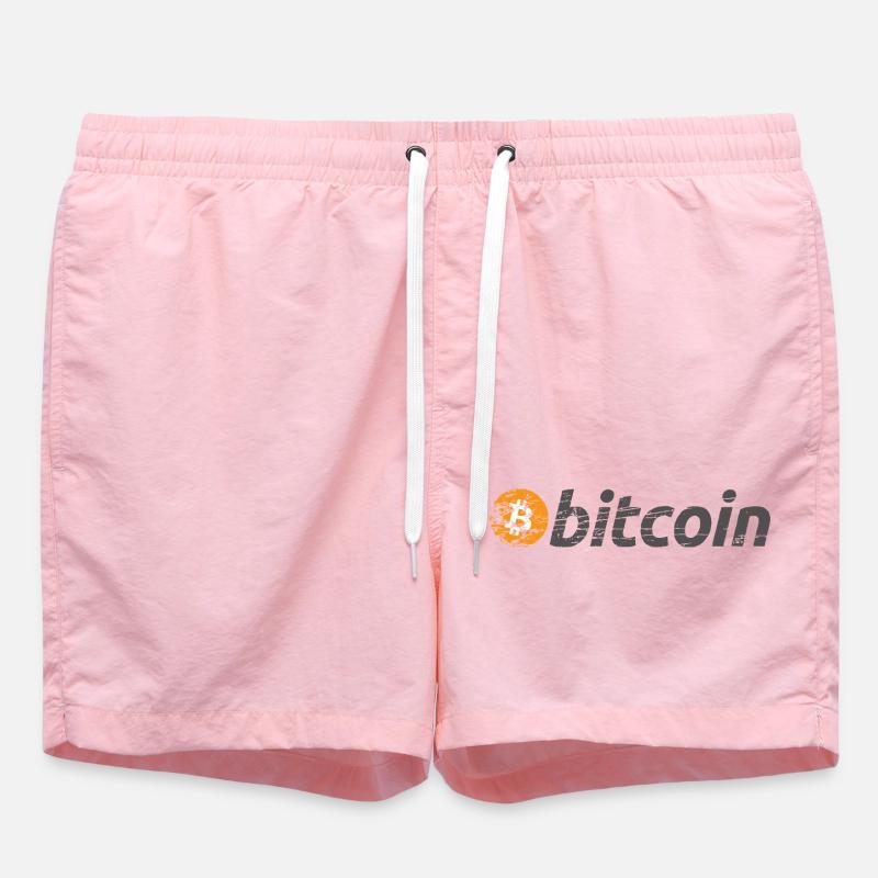 Bitcoin Logo Original BTC - Short de bain - rose