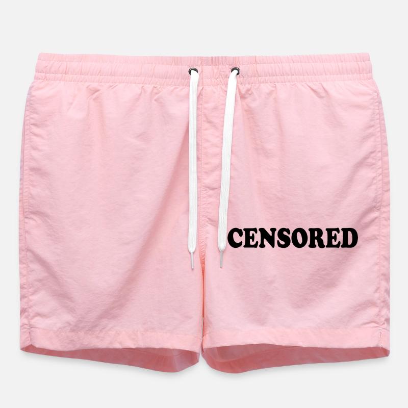 censored - Short de bain - rose