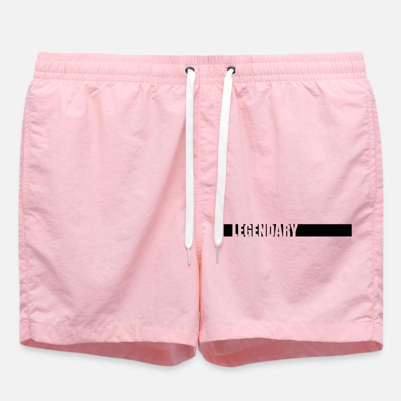 Text Logo Legendary - Swim Trunks - pink