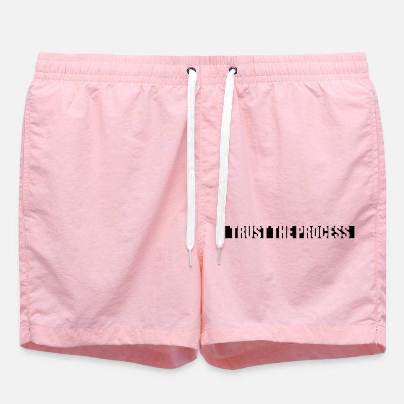 trust the process Quote - Swim Trunks - pink