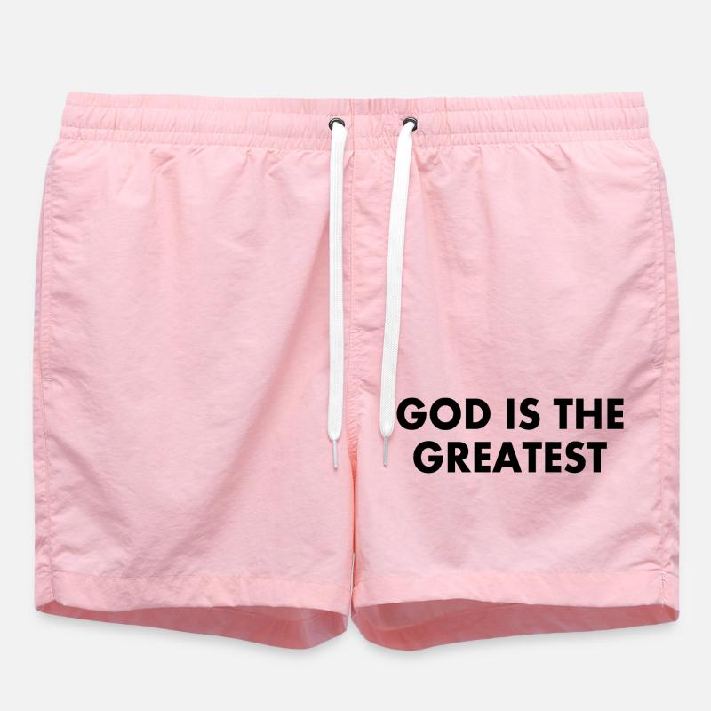 god is the greatest - Short de bain - rose