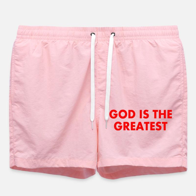 god is the greatest - Short de bain - rose