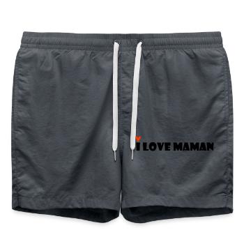 I LOVE MOM. MAMA ADORED. MAMMA. MOTHER'S DAY. - Swim Trunks -  - Front