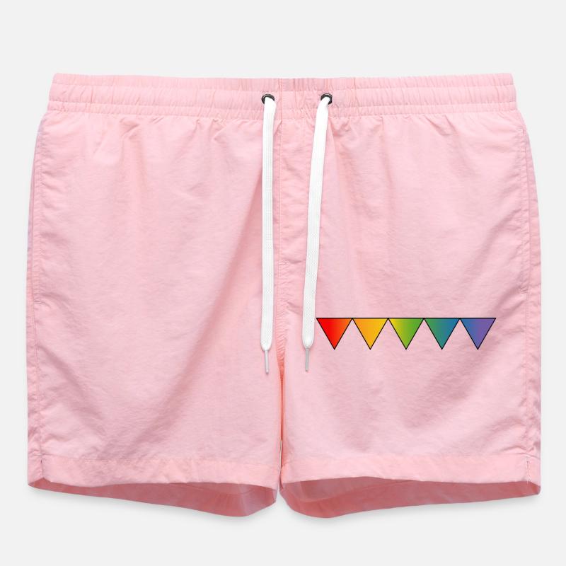 Triangles queer arc-en-ciel - Short de bain - rose
