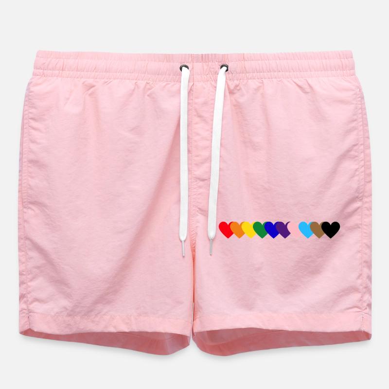 Fierté rainbow hearts - Short de bain - rose