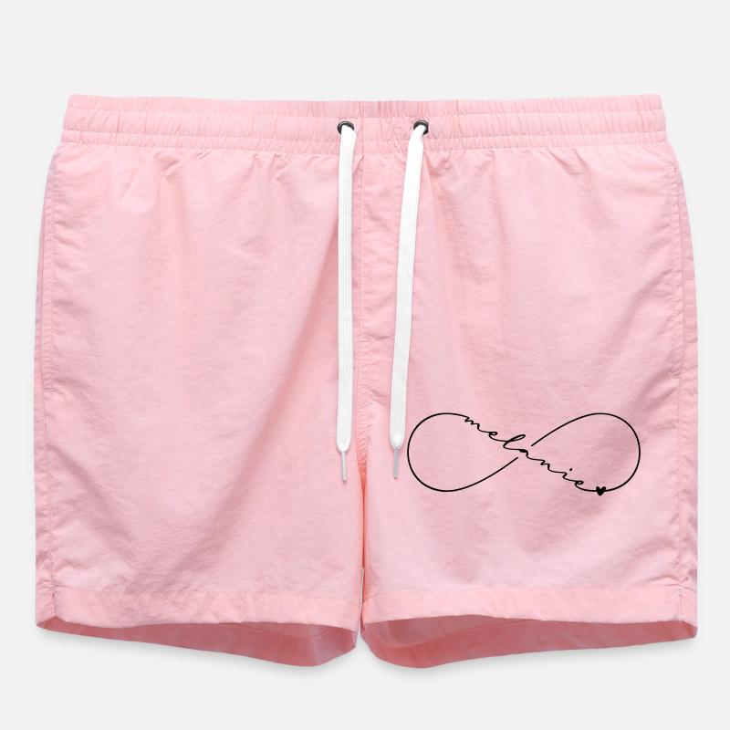 Melanie Name Symbole de l’infini - Short de bain - rose