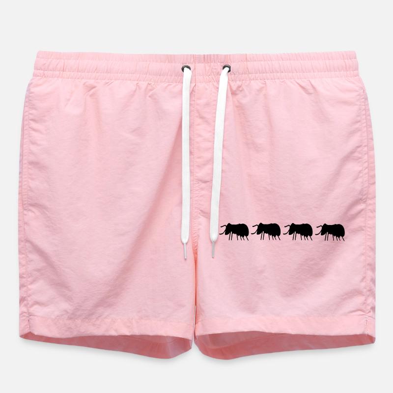 Beetles Bugs - Swim Trunks - pink