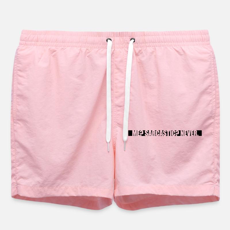 me sarcastic never Zitat - Badeshorts - Pink