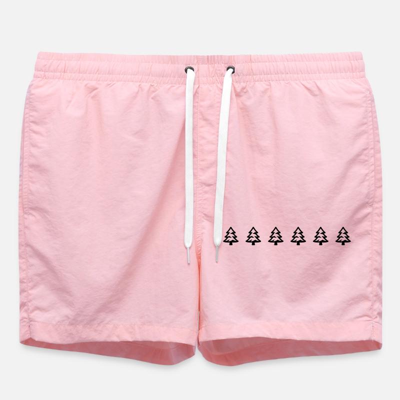 Fir tree icon forest - Swim Trunks - pink