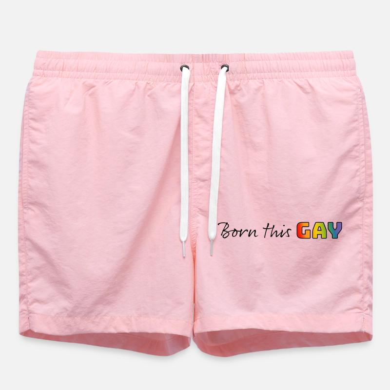Regenbogen born this gay - Badeshorts - Pink