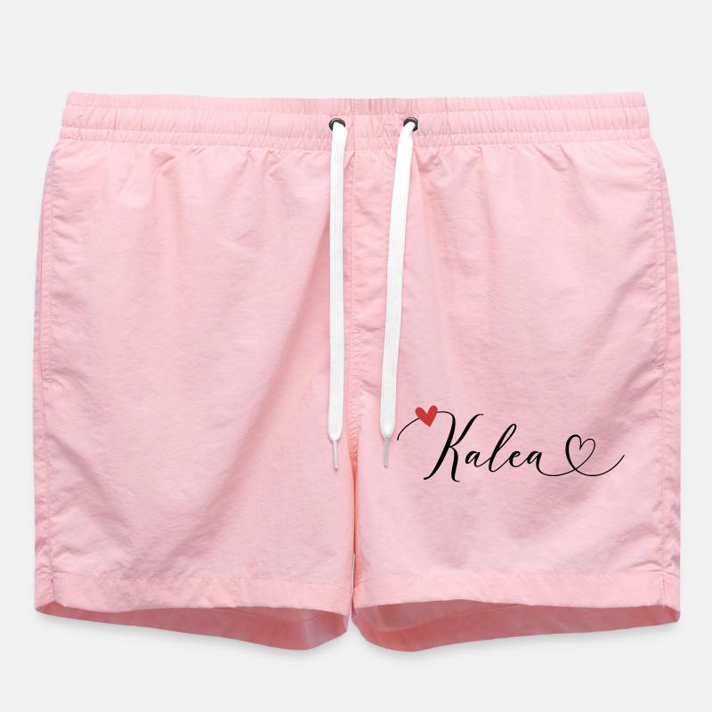 Kalea Nom Prénom Calligraphie Coeur - Short de bain - rose