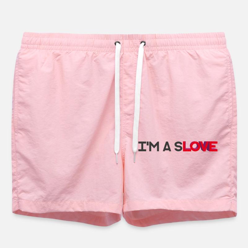 I'M A SLOVE - let's talk - Short de bain - rose