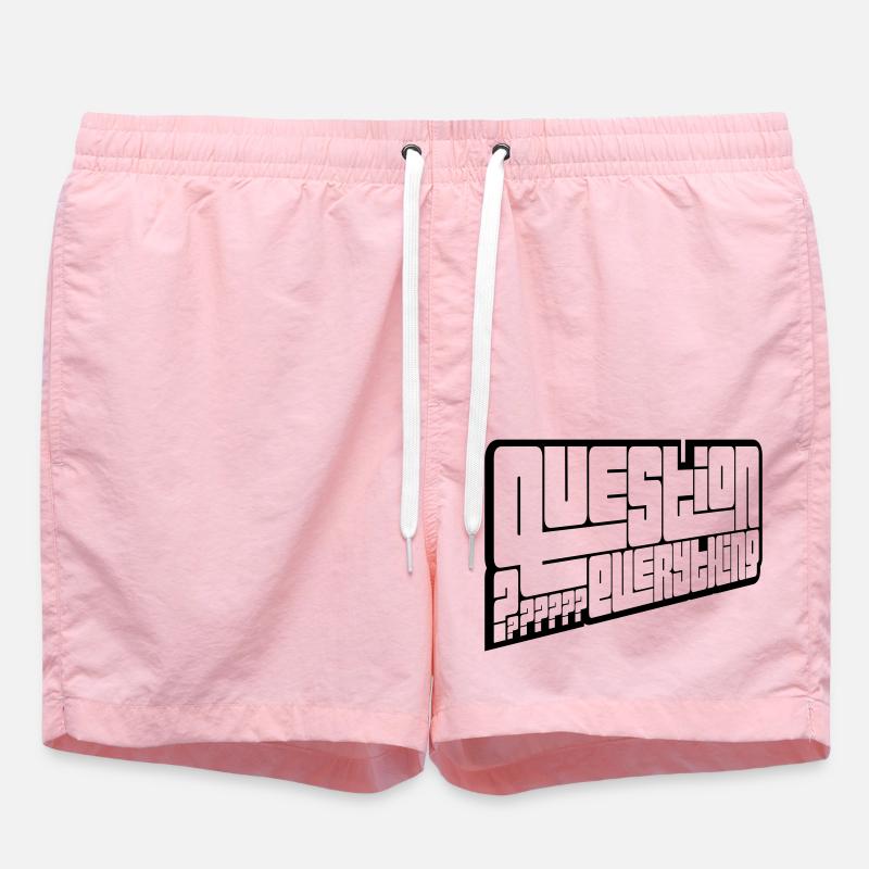 Critical Question Everything - Swim Trunks - pink