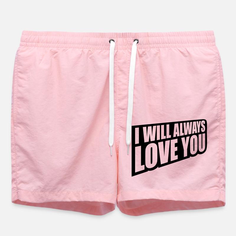 I will always love - Badeshorts - Pink