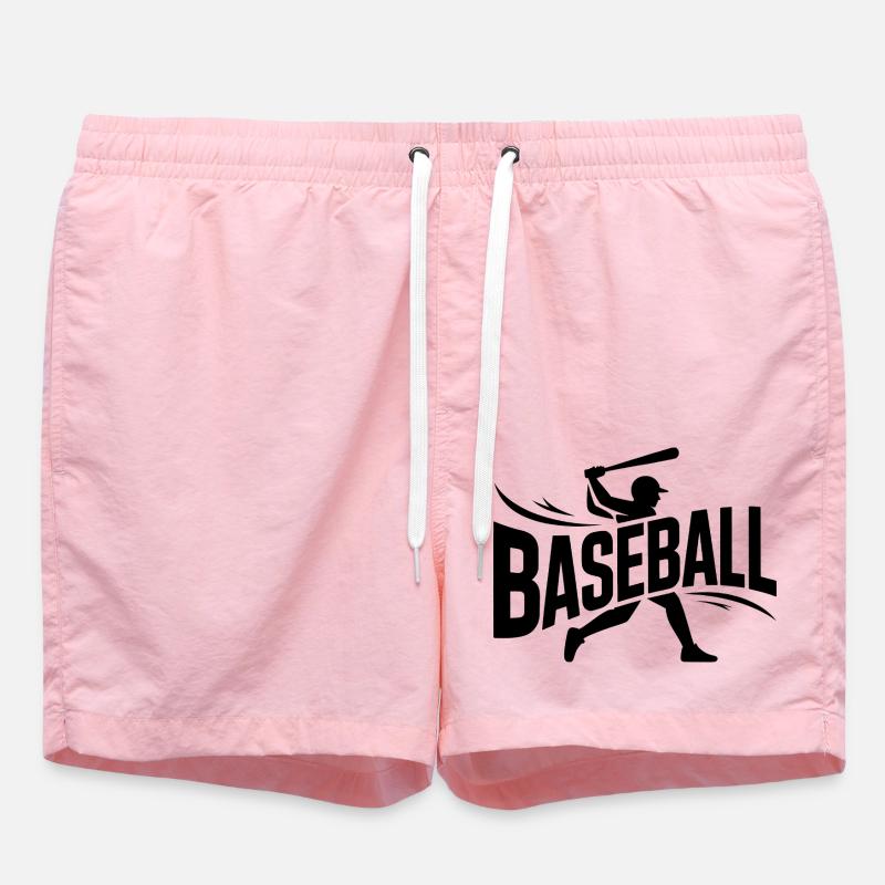 Baseball - Cooles Sportlogo - Badeshorts - Pink