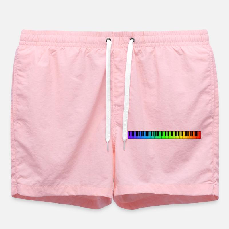 Clavier arc-en-ciel - Short de bain - rose