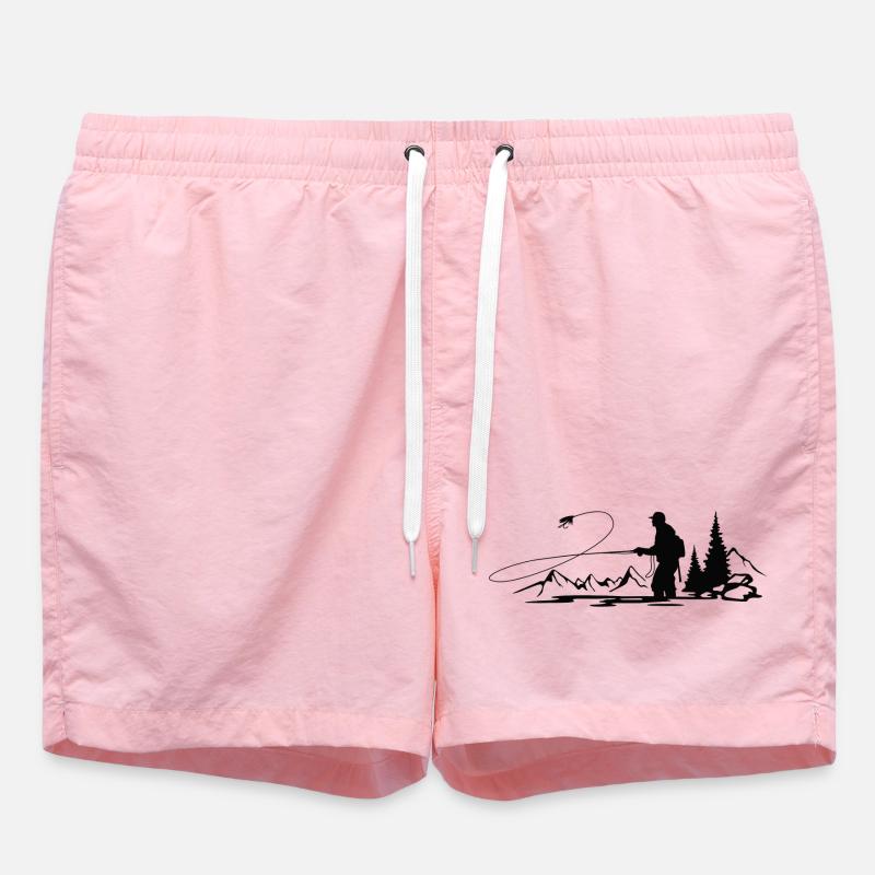 Pêche à la mouche dans le Sauerland - Short de bain - rose
