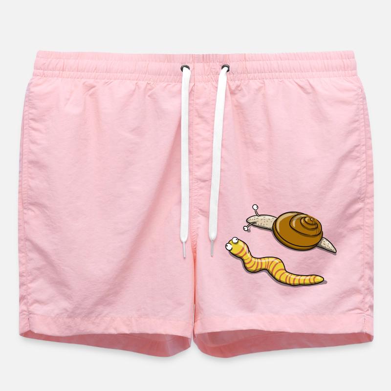 Escargot et chenille - Short de bain - rose