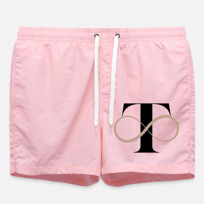 Unendlicher Buchstabe t - Badeshorts - Pink