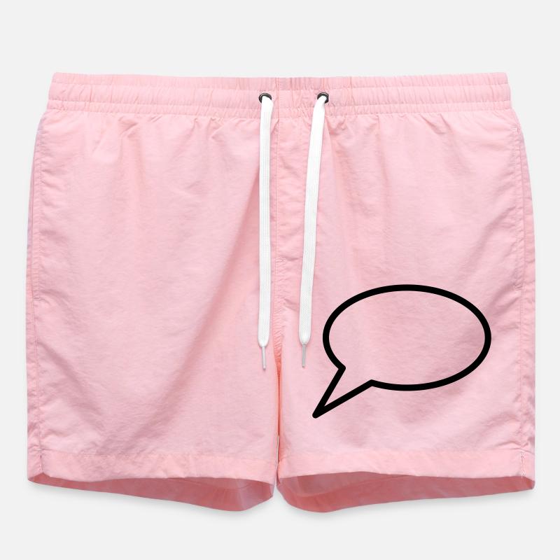 Speech bubble icon to personalize - Swim Trunks - pink