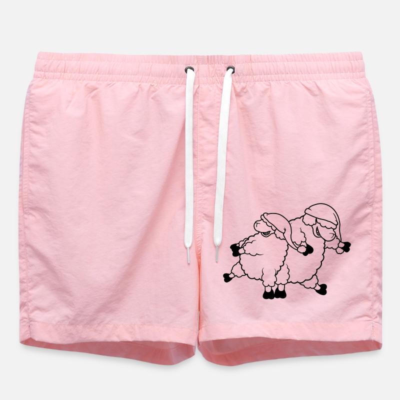 Party sheep dancing - Swim Trunks - pink