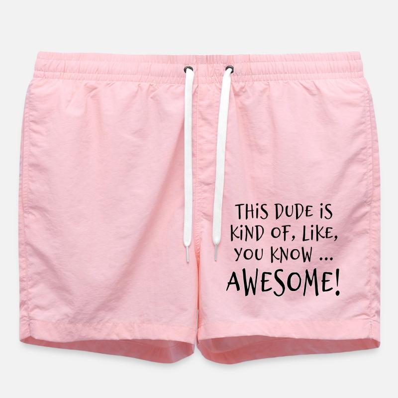 This dude is awesome! - Swim Trunks - pink
