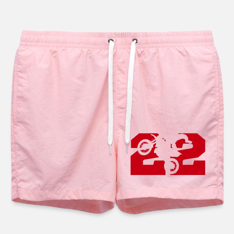 Moto 22 motard - Short de bain - rose