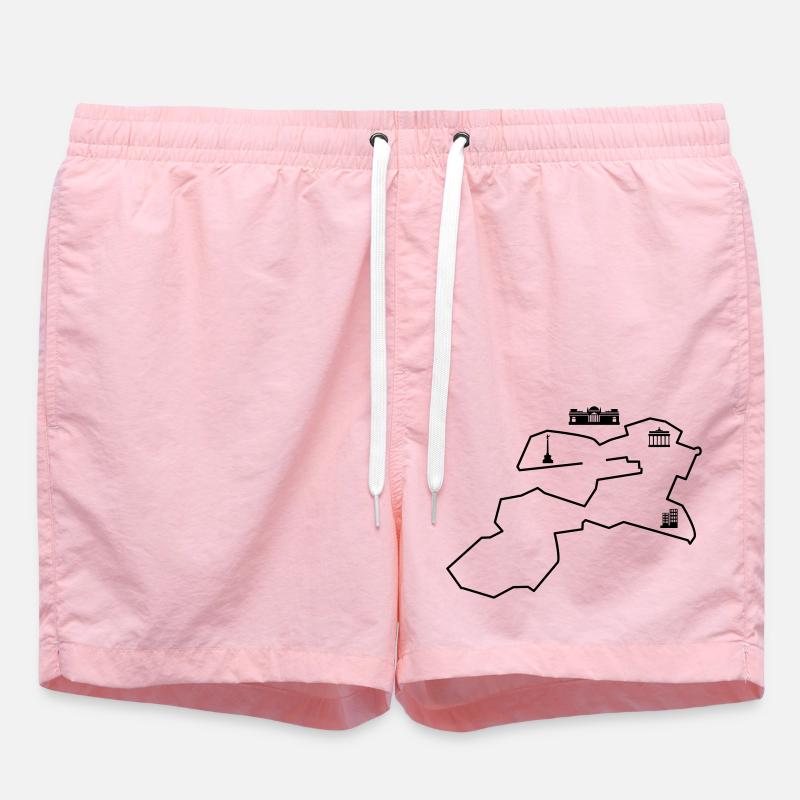 Ligne du marathon de Berlin - Short de bain - rose