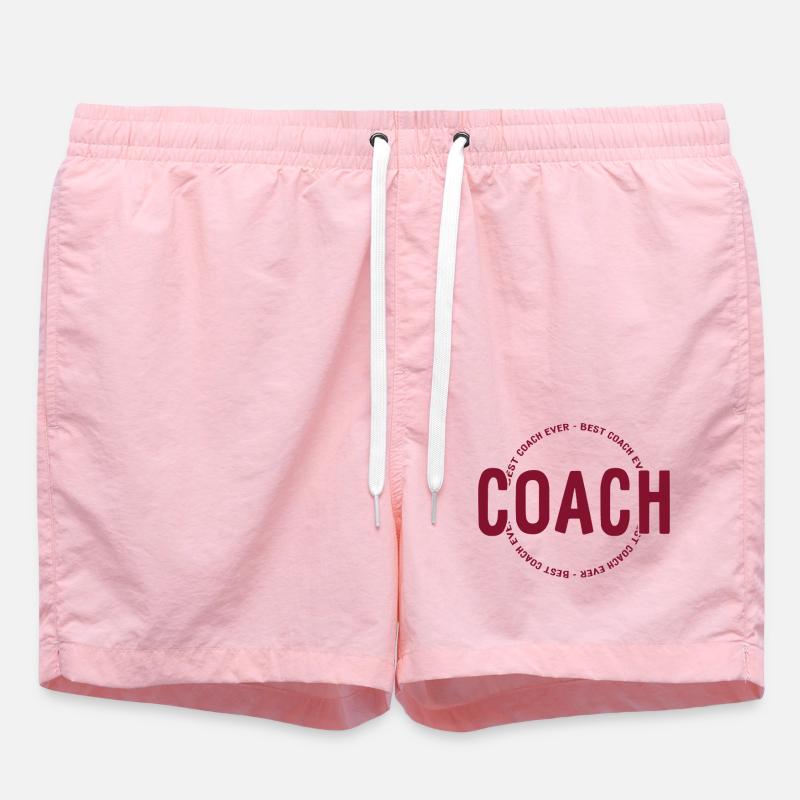 Best Coach Ever - Trainer - Training - Swim Trunks - pink