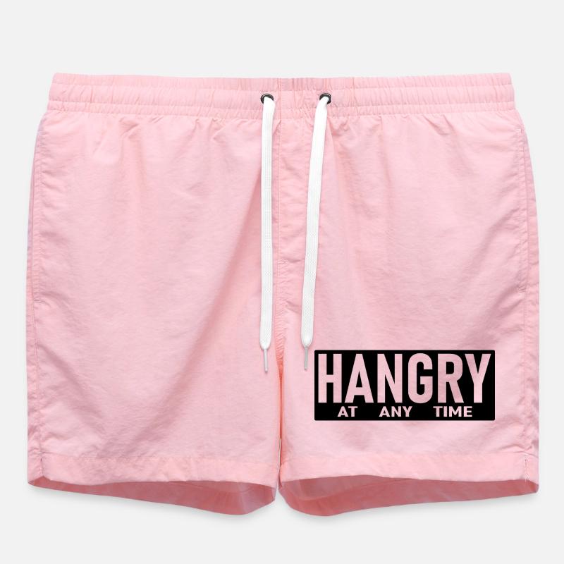 Hangry At Any Time noir - Short de bain - rose