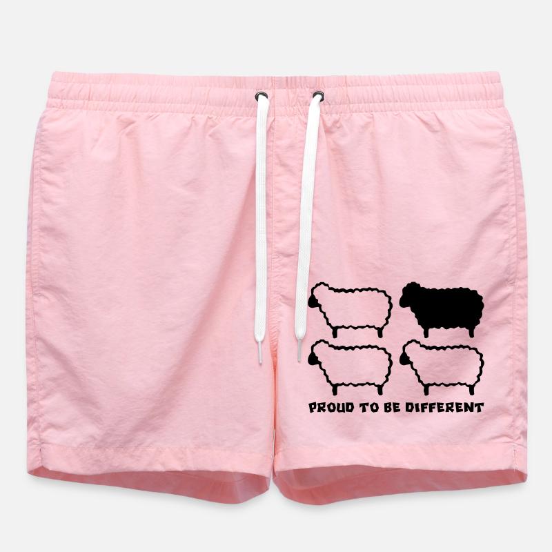 DIFFERENT SHEEP - 1C - Swim Trunks - pink
