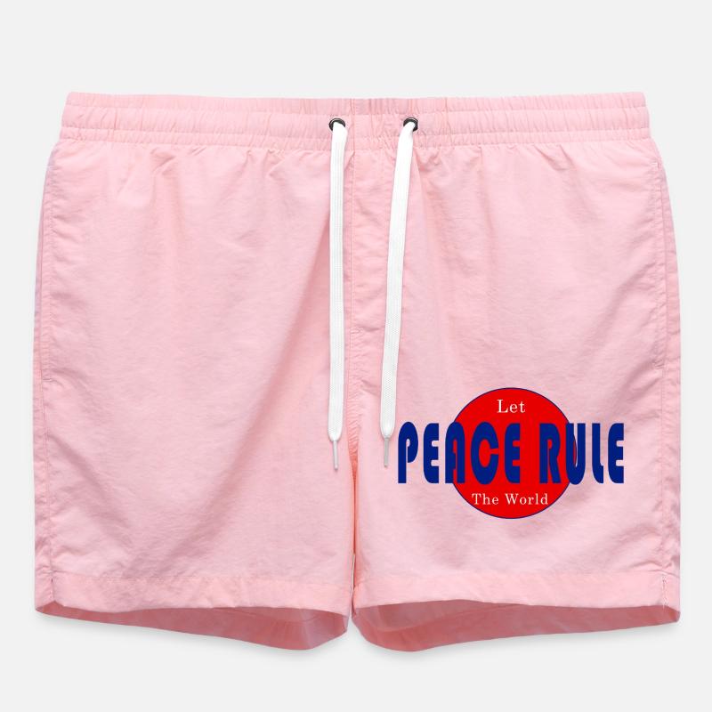 May peace reign over the world - Swim Trunks - pink