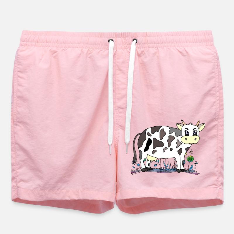 Vache - Short de bain - rose