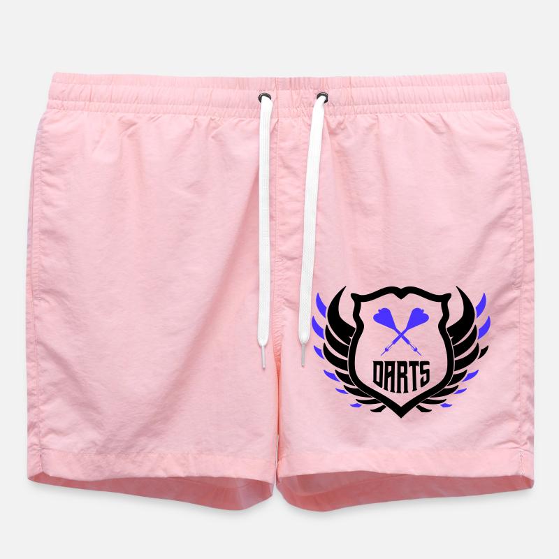 Darts Crest - Swim Trunks - pink