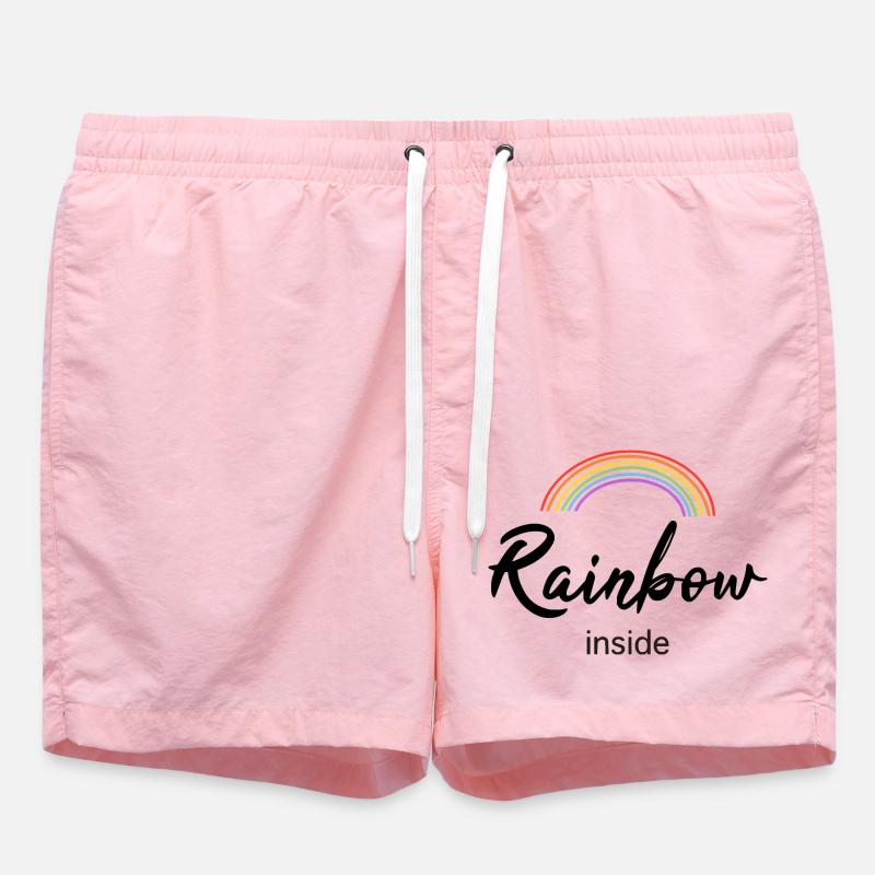 Rainbow inside - Badeshorts - Pink
